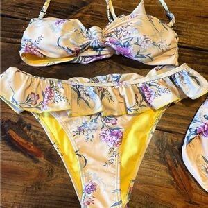 Yellow Floral Bikini